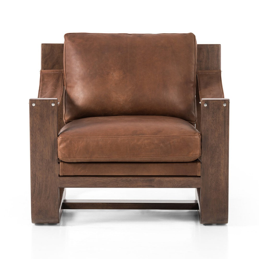 Cesar Chair in Heirloom Sienna front studio view - Whats New Furniture Portland OR