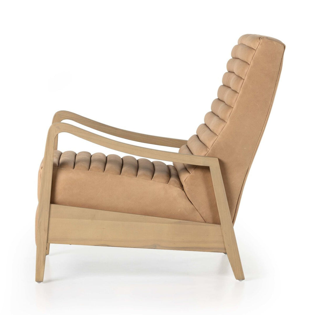 Chance Recliner in Palermo Nude side view - Whats New Furniture Portland OR