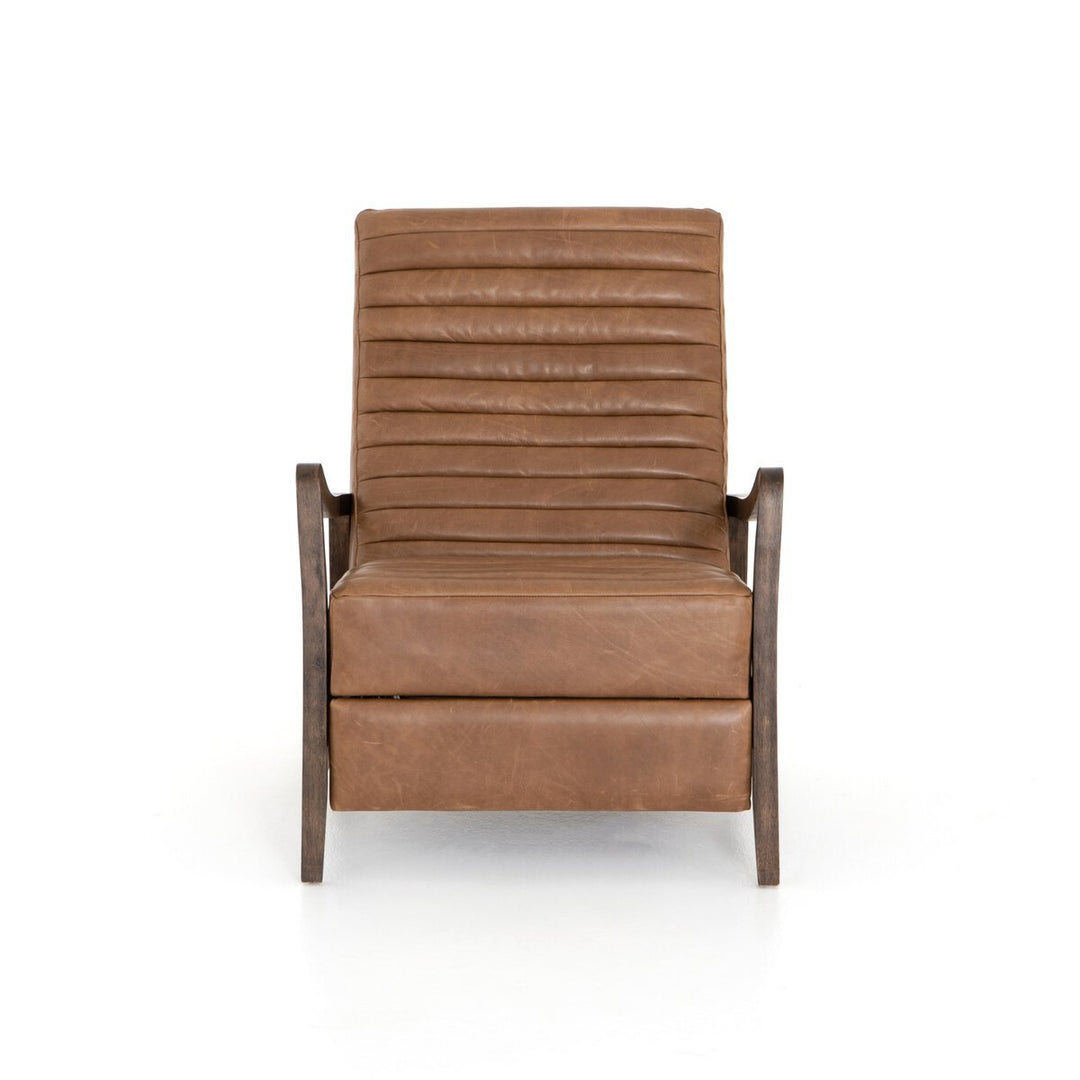 Chance Recliner in Dakota Warm Taupe front studio view - Whats New Furniture Portland OR