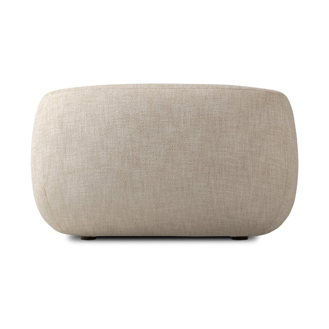 Channing Chaise in Yuma Cream heathered fabric weave detail view - Whats New Furniture Portland OR
