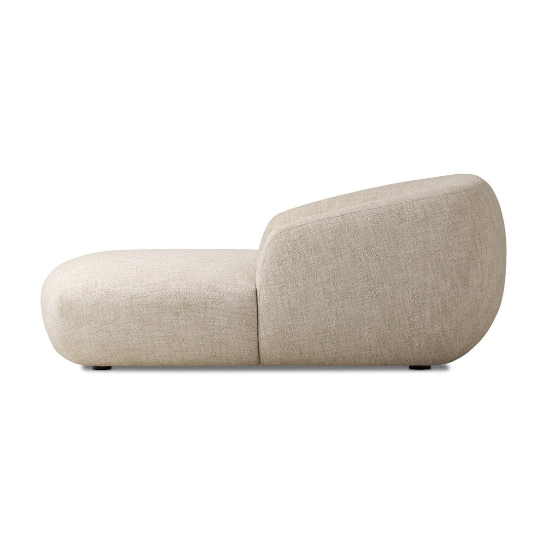 Channing Chaise in Yuma Cream side studio view - Whats New Furniture Portland OR