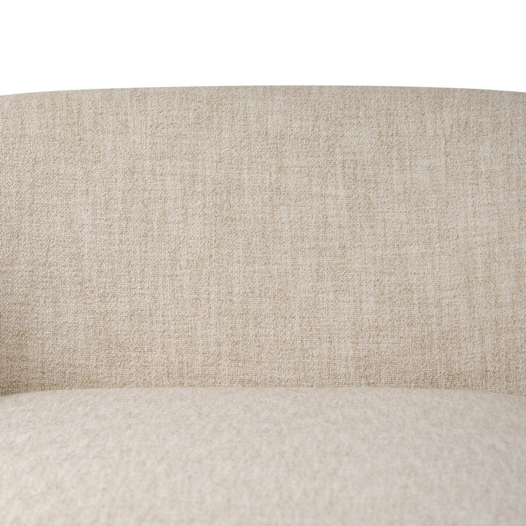 Channing Chaise in Yuma Cream parawood leg detail view - Whats New Furniture Portland OR