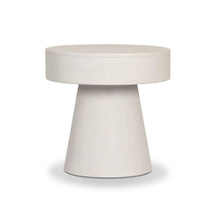 Chiro Nightstand in Ivory Painted Linen detail view - Whats New Furniture Portland OR