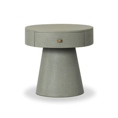 Chiro Nightstand in Laurel Sage front studio view - Whats New Furniture Portland OR