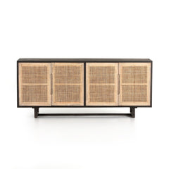 Clarita Sideboard in Black Mango front studio view - Whats New Furniture Portland OR