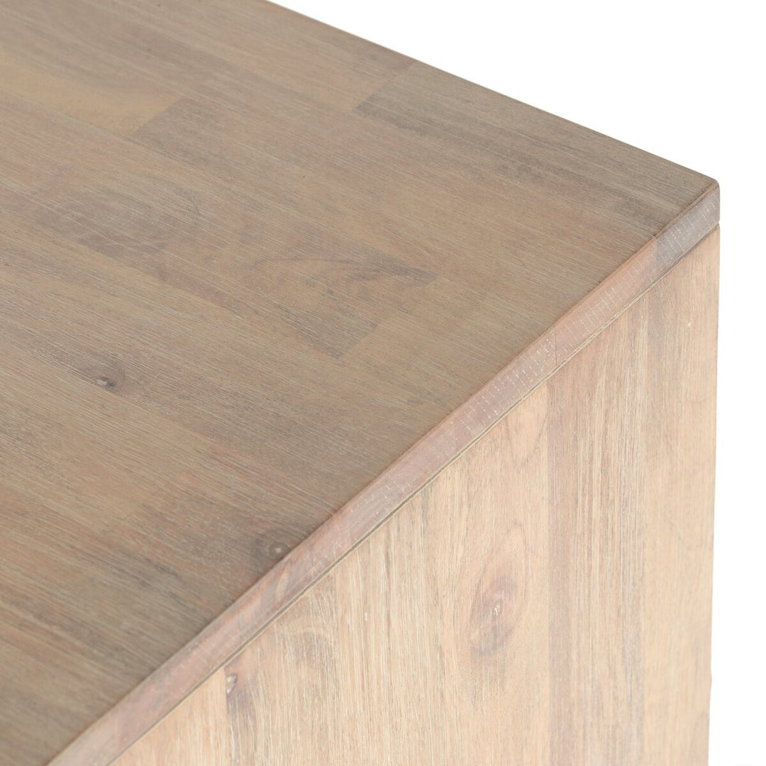 Clarita Sideboard in White Wash Mango detail view 6 - Whats New Furniture Portland OR