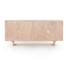 Clarita Sideboard in White Wash Mango detail view 2 - Whats New Furniture Portland OR