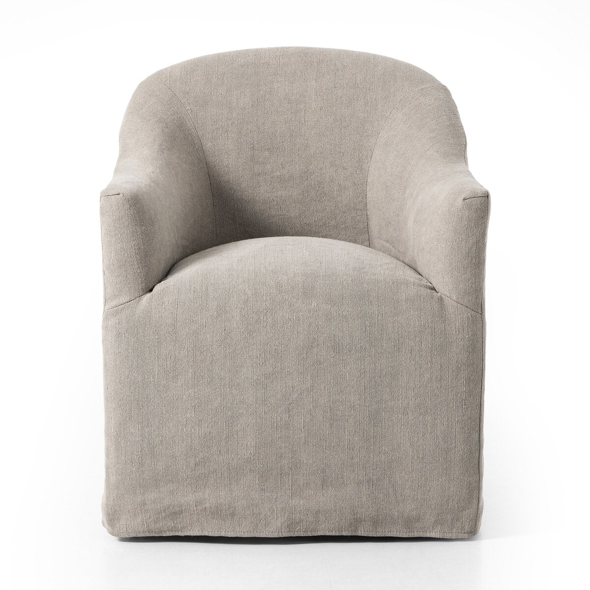 Cove Dining Chair in Heather Twill Stone - caster dining chair by Four Hands - Whats New Furniture Portland OR
