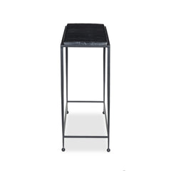 Dalston Cast Glass Console Table Smoked Black Cast Glass