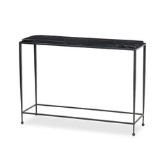 Dalston Cast Glass Console Table Smoked Black Cast Glass