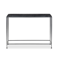 Dalston Cast Glass Console Table Smoked Black Cast Glass