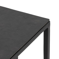 Dalston Nesting End Table Set in Raw Black third detail view - Whats New Furniture Portland OR