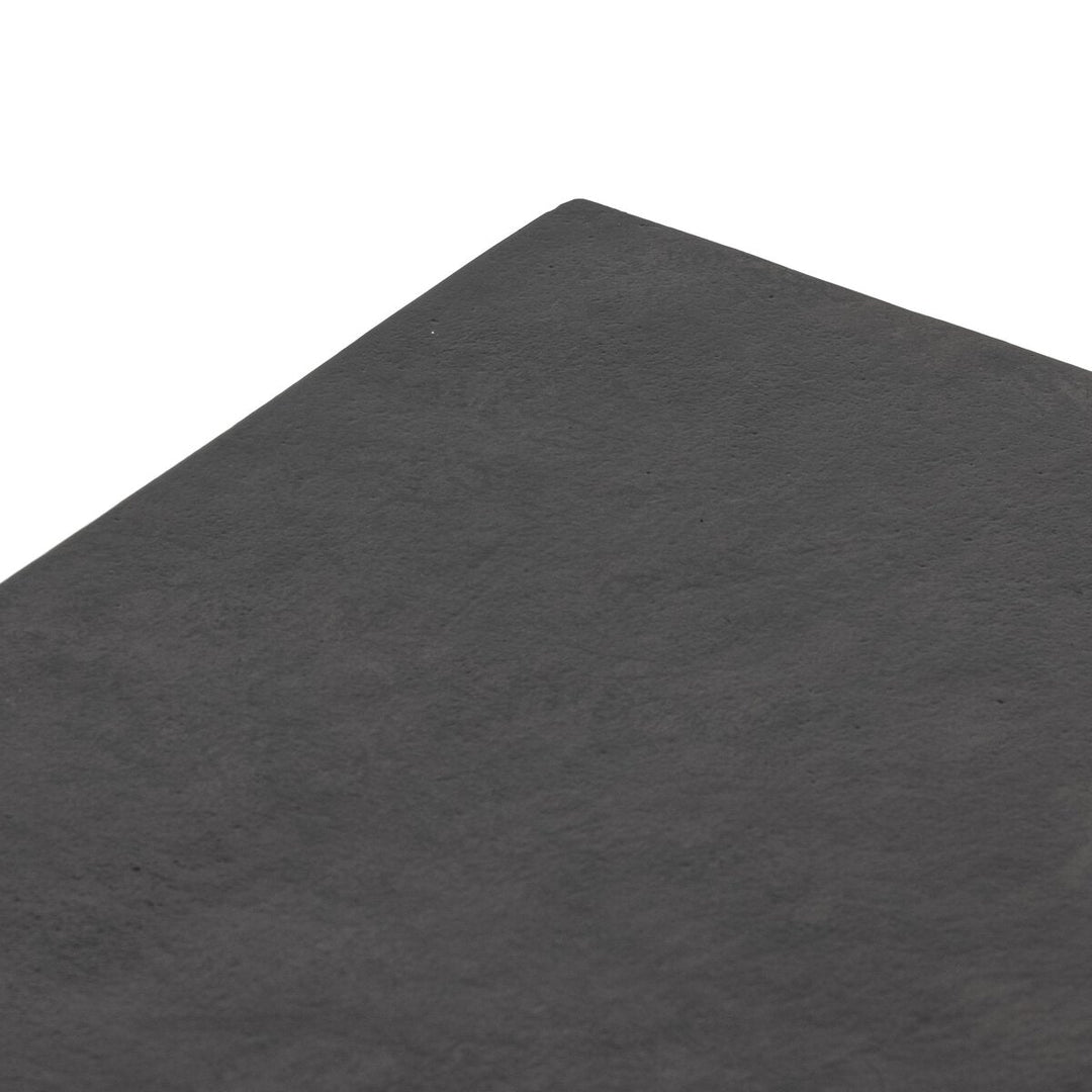 Dalston Nesting End Table Set in Raw Black second detail view - Whats New Furniture Portland OR