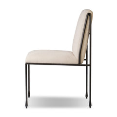 Decker Dining Chair in Crypton Wayfarer Snow side view - Whats New Furniture Portland OR