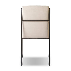Decker Dining Chair in Crypton Wayfarer Snow detail view - Whats New Furniture Portland OR