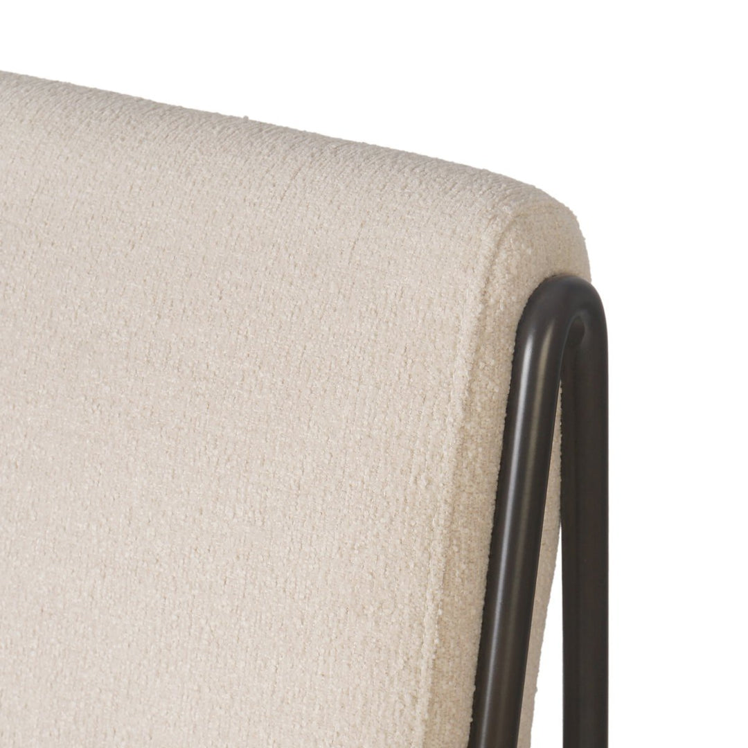 Decker Dining Chair in Crypton Wayfarer Snow detail view - Whats New Furniture Portland OR