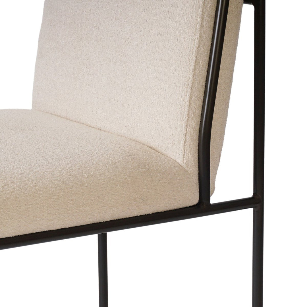 Decker Dining Chair in Crypton Wayfarer Snow detail view - Whats New Furniture Portland OR