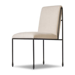 Decker Dining Chair in Crypton Wayfarer Snow detail view - Whats New Furniture Portland OR