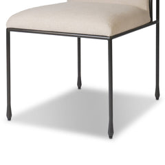 Decker Dining Chair in Crypton Wayfarer Snow detail view - Whats New Furniture Portland OR