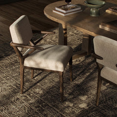 Deidre Dining Chair in Crypton Nomad Snow back studio view - Whats New Furniture Portland OR