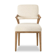 Deidre Dining Chair in Crypton Nomad Snow front studio view - Whats New Furniture Portland OR