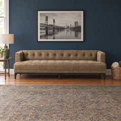 Dylan Sofa 91" in Palermo Drift leather in a styled Portland living room - Whats New Furniture Portland OR