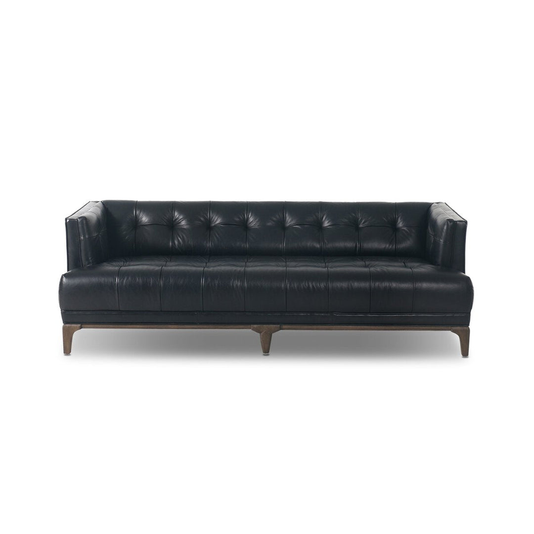 Dylan Sofa in Rider Black front studio view - Whats New Furniture Portland OR