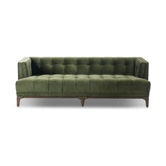 Dylan Sofa in Sapphire Olive front studio view - Whats New Furniture Portland OR