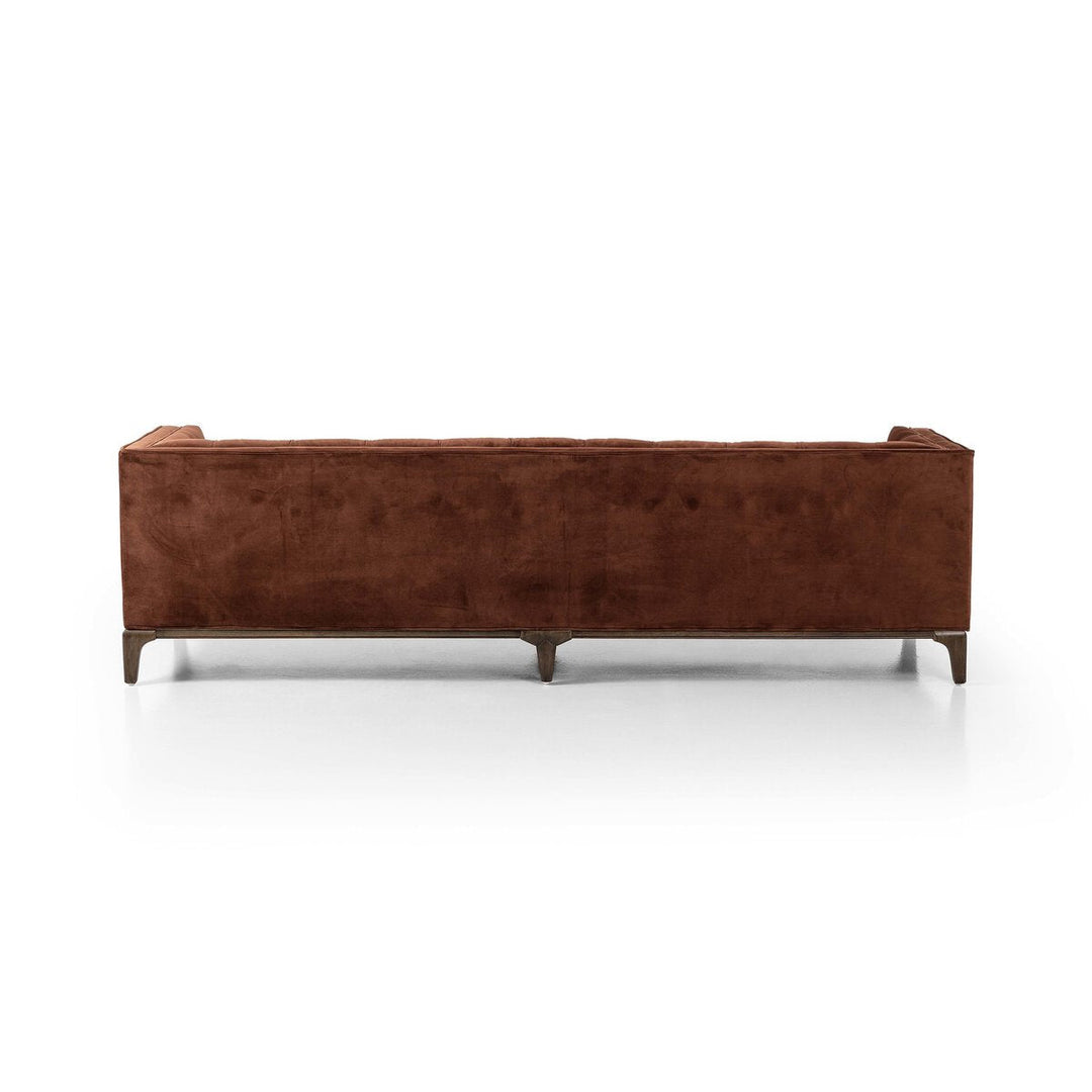 Dylan Sofa in Surrey Auburn velvet back view - Whats New Furniture Portland OR