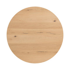 Eaton Drum Coffee Table in Light Oak Resin detail view - Whats New Furniture Portland OR