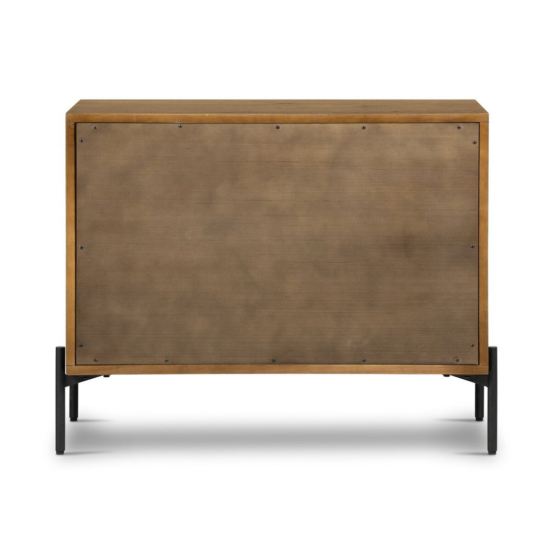 Eaton Large Nightstand in Amber Oak Resin detail view 2 - Whats New Furniture Portland OR