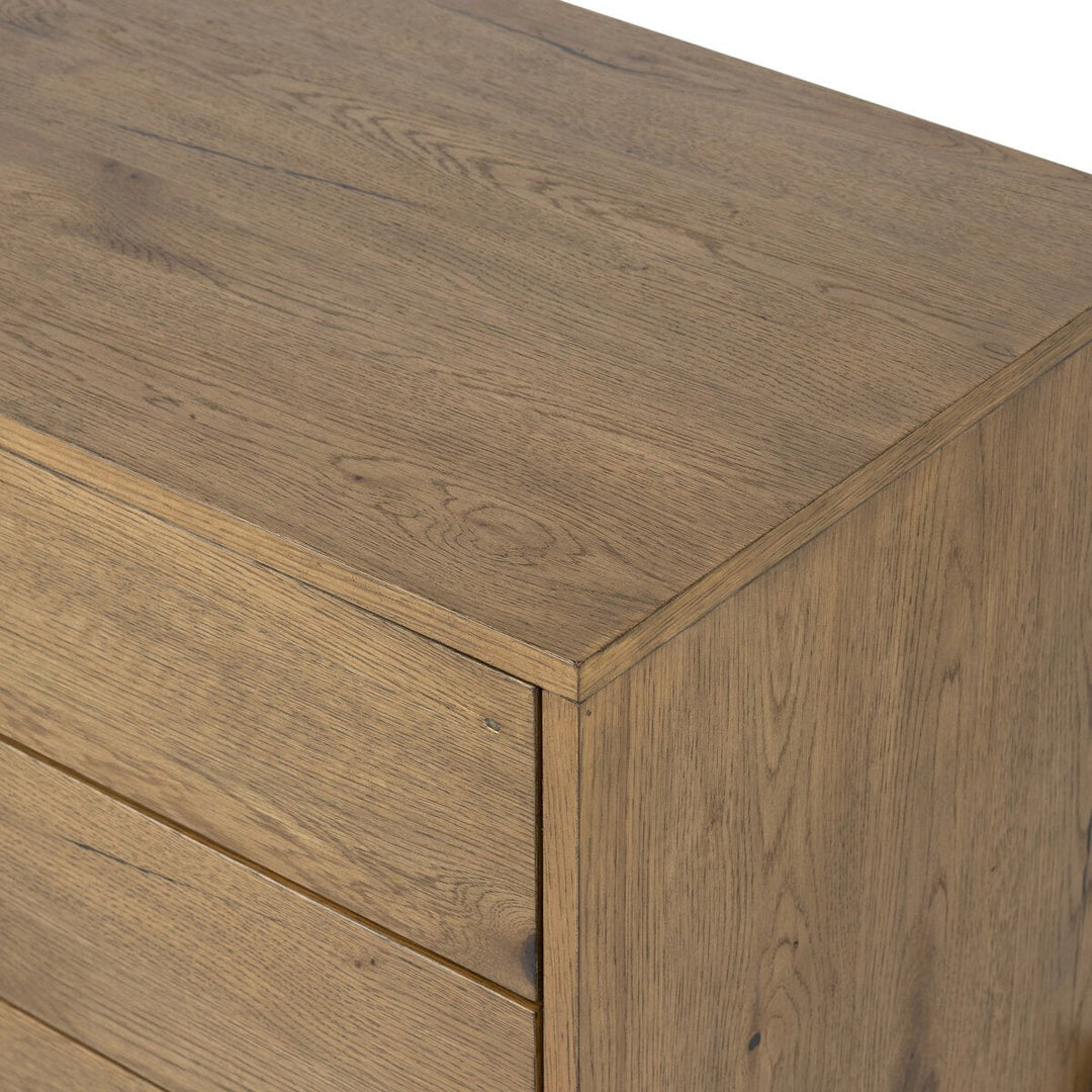 Eaton Large Nightstand in Amber Oak Resin detail view - Whats New Furniture Portland OR