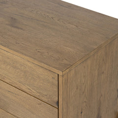 Eaton Large Nightstand in Amber Oak Resin detail view - Whats New Furniture Portland OR