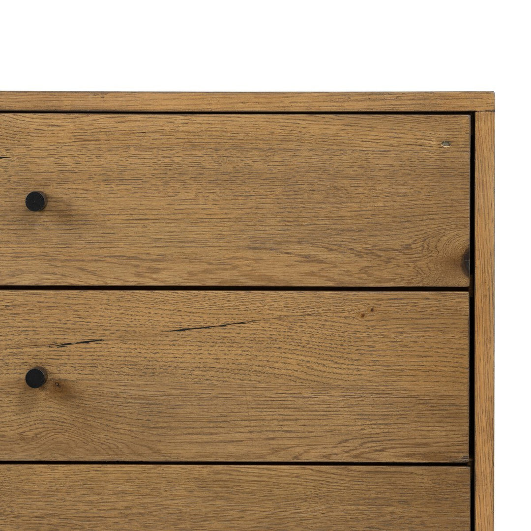 Eaton Large Nightstand in Amber Oak Resin detail view 3 - Whats New Furniture Portland OR