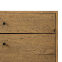 Eaton Large Nightstand in Amber Oak Resin detail view 3 - Whats New Furniture Portland OR