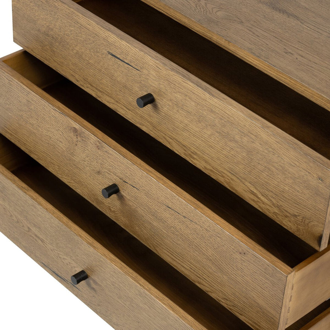 Eaton Large Nightstand in Amber Oak Resin detail view 6 - Whats New Furniture Portland OR