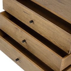 Eaton Large Nightstand in Amber Oak Resin detail view 6 - Whats New Furniture Portland OR