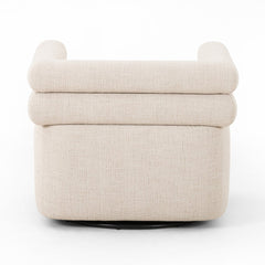Evie Swivel Chair in Hampton Cream detail view - Whats New Furniture Portland OR