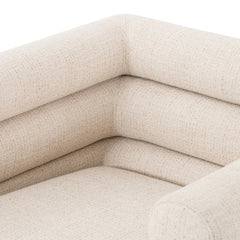 Evie Swivel Chair in Hampton Cream detail view - Whats New Furniture Portland OR