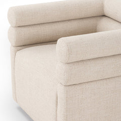 Evie Swivel Chair in Hampton Cream detail view - Whats New Furniture Portland OR