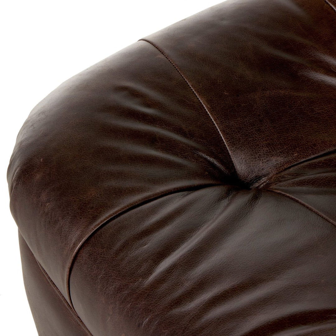 Farley Swivel Chair in Conroe Cigar detail view - Whats New Furniture Portland OR