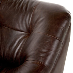 Farley Swivel Chair in Conroe Cigar detail view - Whats New Furniture Portland OR