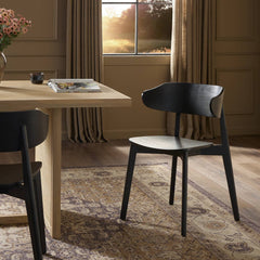 Franco Dining Chair in Black back studio view - Whats New Furniture Portland OR