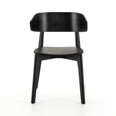 Franco Dining Chair in Black front studio view - Whats New Furniture Portland OR