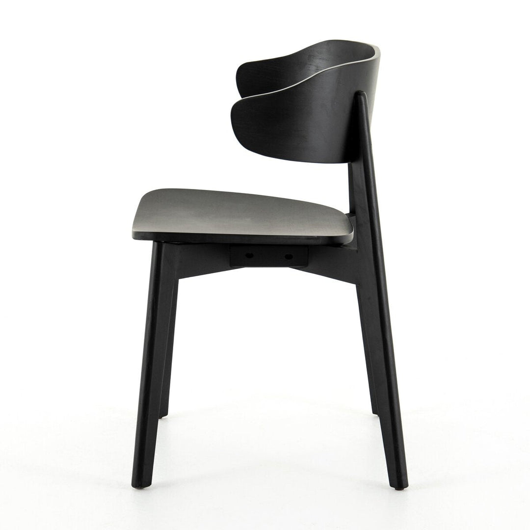 Franco Dining Chair in Black side studio view - Whats New Furniture Portland OR