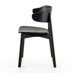 Franco Dining Chair in Black side studio view - Whats New Furniture Portland OR