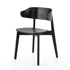 Franco Dining Chair in Black three-quarter studio view - Whats New Furniture Portland OR
