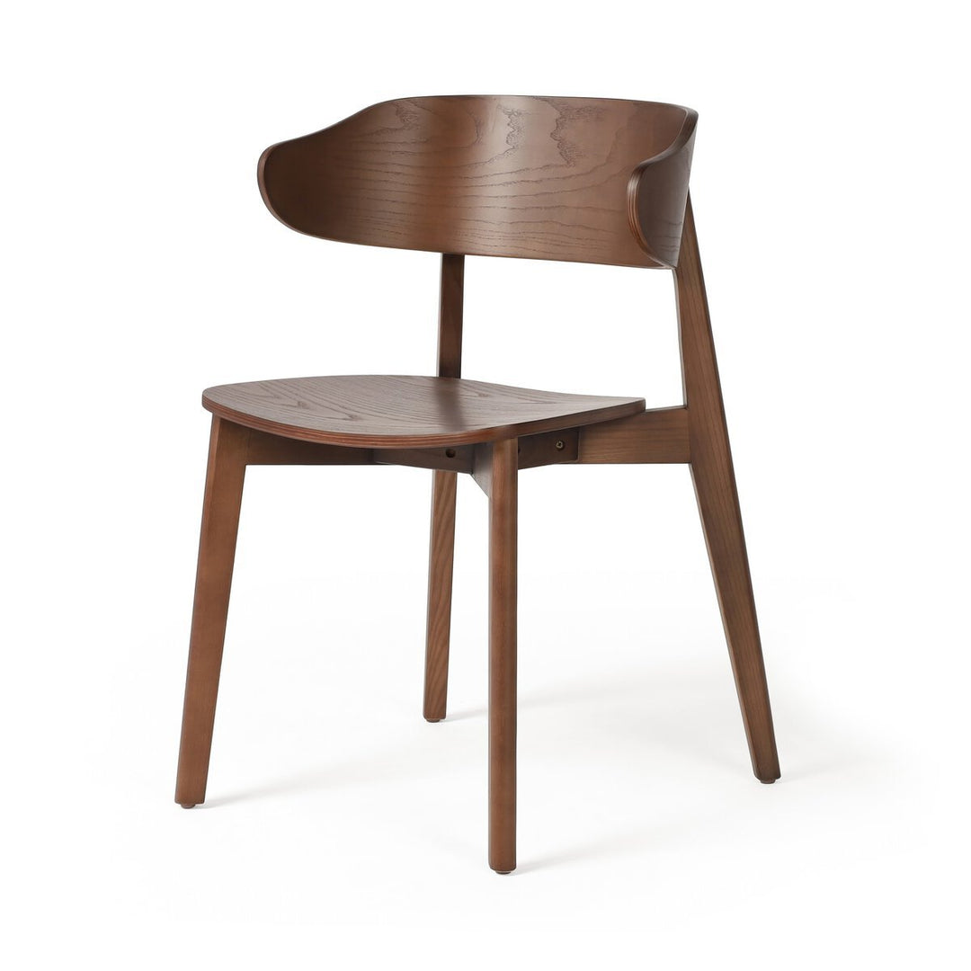 Franco Dining Chair in Umber Ash three-quarter studio view - Whats New Furniture Portland OR