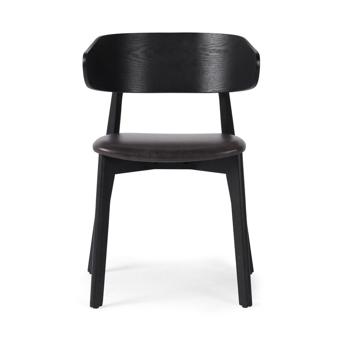 Franco Dining Chair in Sonoma Black front studio view - Whats New Furniture Portland OR