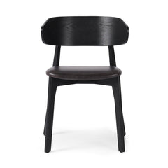 Franco Dining Chair in Sonoma Black front studio view - Whats New Furniture Portland OR